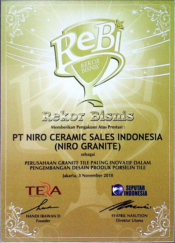 2010-2011年印度尼西亚 年度最佳创意瓷砖设计（REBI) 大奖
